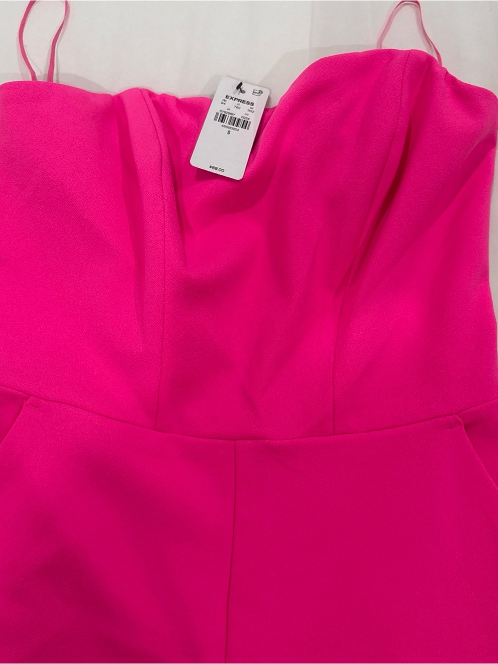 Express Strapless Fuchsia Mini Dress